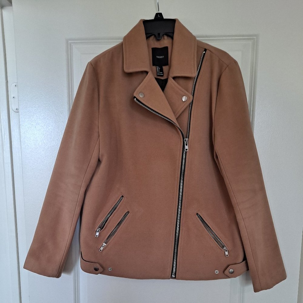 Forever21Midweight Lined Bomber Jacket in Camel